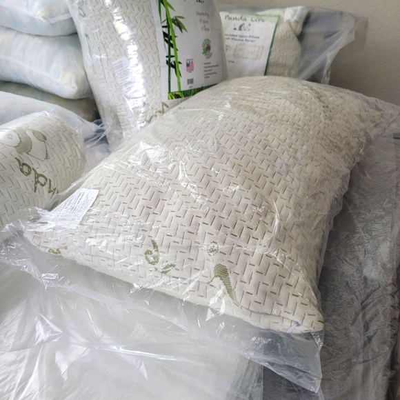 New 7" Memory Foam Pillow Bamboo Cover Soft Queen Pillowcase - Picture 7 of 15